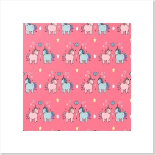 Unicorn Pattern Posters and Art